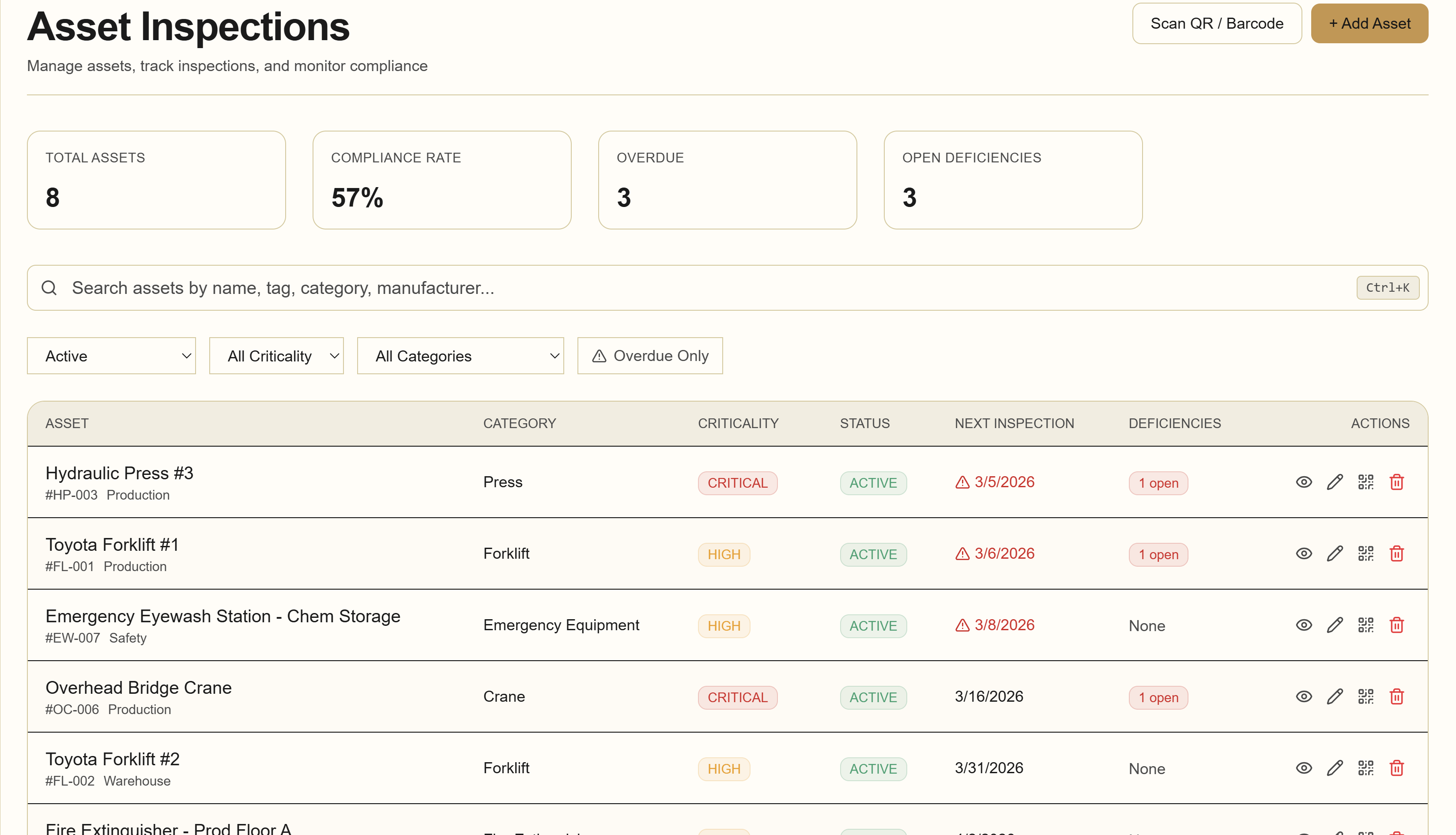 ShiftArmor inspections